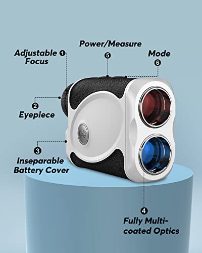 WOSPORTS Golf Rangefinder, Flag Lock, Tournament Legal, 800 Yards