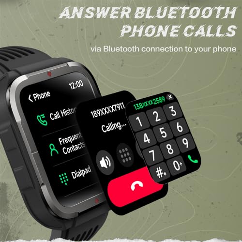 Men's Smartwatch with Bluetooth Call, Alexa, 1.8'' Screen