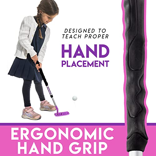 Youth Adjustable Plastic Golf Club Set - Pink