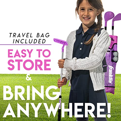 Youth Adjustable Plastic Golf Club Set - Pink