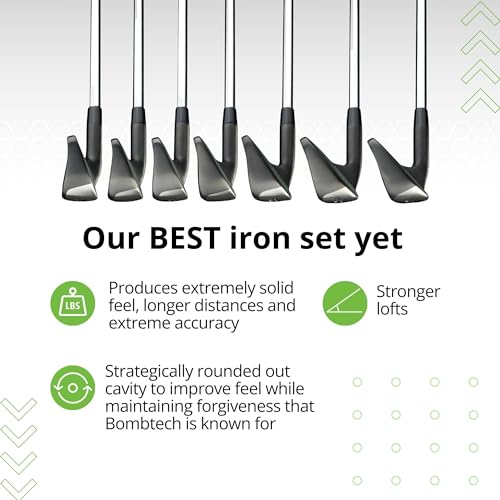 VIP BombTech Golf 4.0 Iron Set in Black