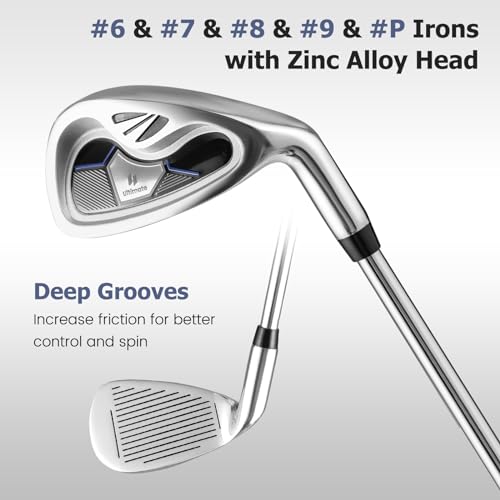 Goplus Men's Golf Club Set with Bag (Blue)