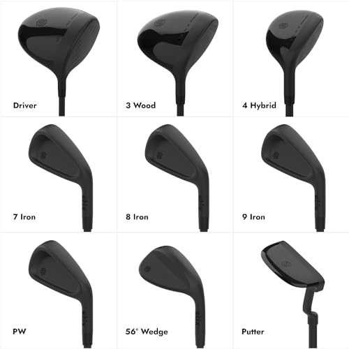 Stix Golf 9 Club Set - Black - Modern Design