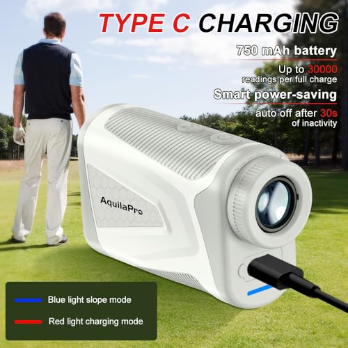 AquilaPro Mini4 Golf Rangefinder with Slope & More
