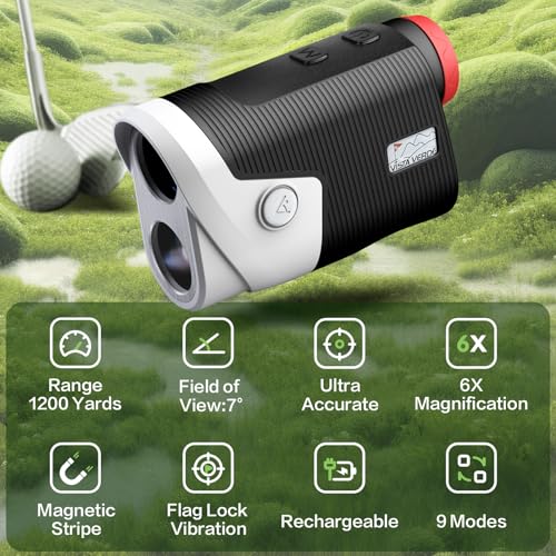 VISTA VERDE Golf Range Finder with Magnet, 9 Mode