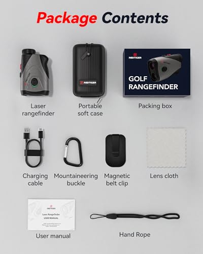 REDTIGER VIP Rangefinder: 7X Magnification, 1200 Yards, Slope