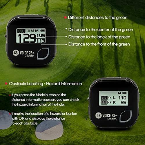 GOLFBUDDY Voice 2S+ Talking GPS Rangefinder Hat Clip