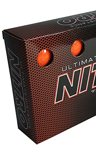 15PK Nitro Ultimate Distance Golf Balls - Orange