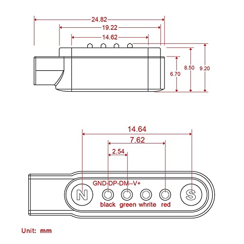 Universal Magnetic Smart Watch Charger Cable for 4-Pin Devices