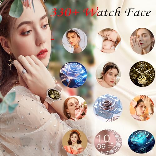 Diamond-studded Smart Watch for Women: Answer Calls, Fitness Tracker