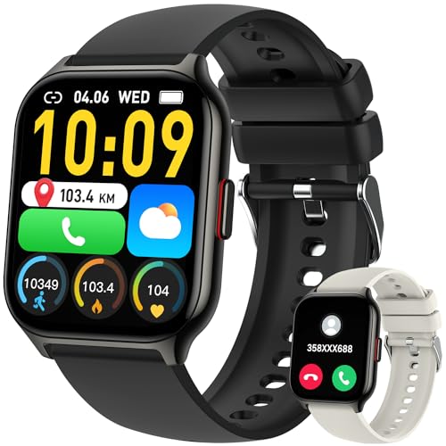 Fitness Smart Watch: Make Calls, Monitor Health & Steps