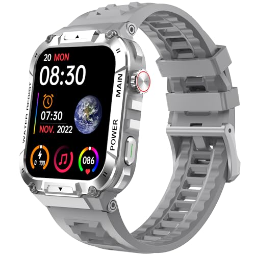 Military Sports Smartwatch for Men, 1.96" Fitness Monitor