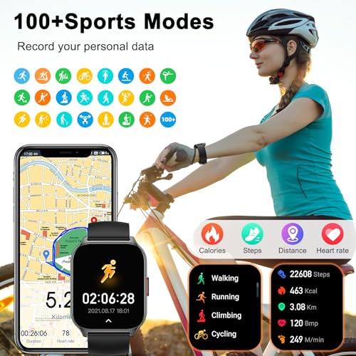 Fitness Smart Watch: Make Calls, Monitor Health & Steps