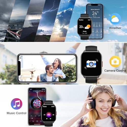 Fitness Smart Watch: Make Calls, Monitor Health & Steps