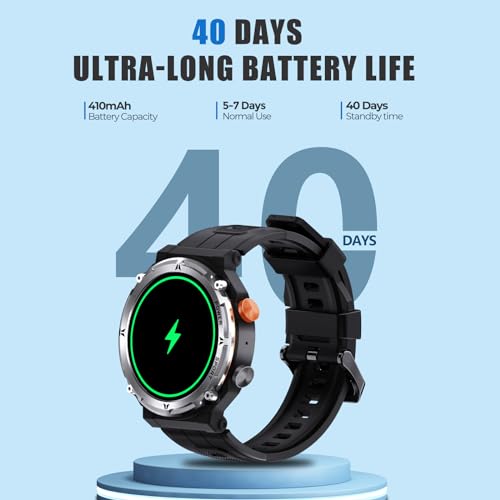 VIRAN Military Smart Watch for Men, Bluetooth Call, IP68