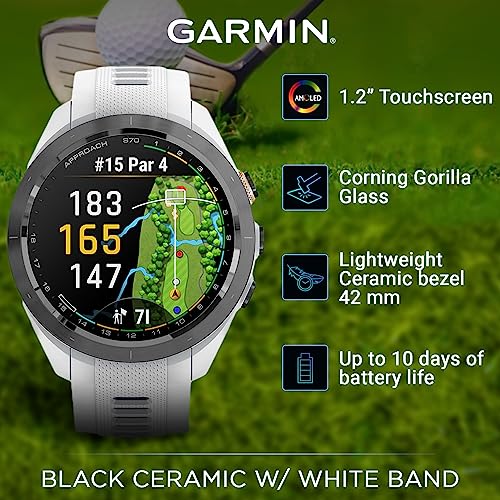 Garmin Approach S70 Golf Smartwatch with 43K+ Maps