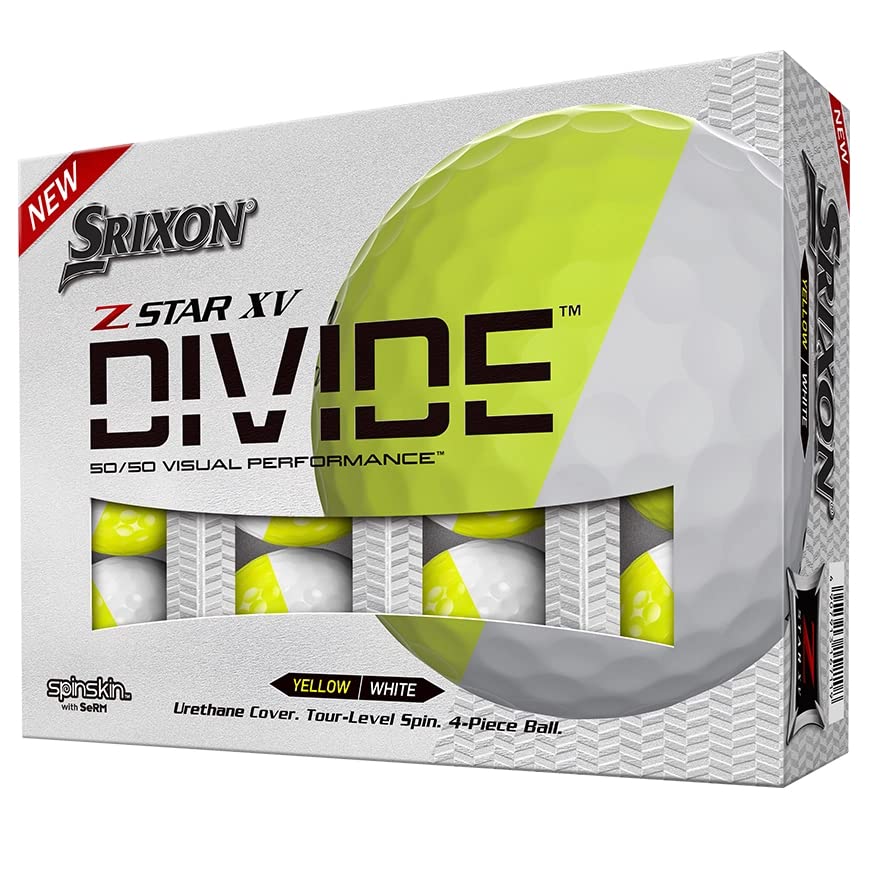 Srixon Z-StarsXV White/Yellow Golf Balls, 12-Pack