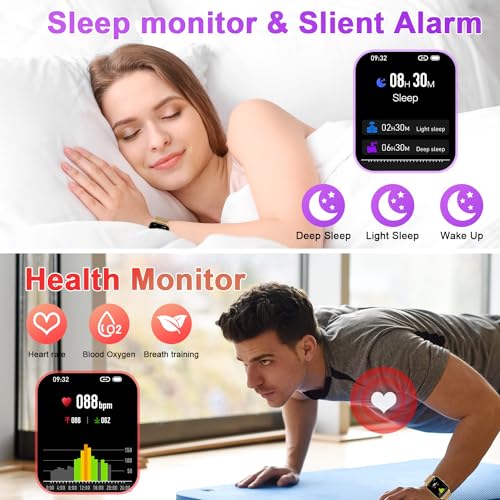 Gold Smartwatch for Women Fitness Tracker: Make/Answer Call, Heart Rate Monitor