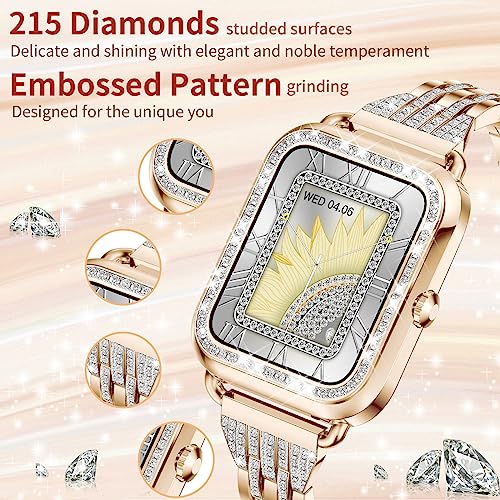 Diamond Smart Watch Women(Answer Call) Fitness Tracker