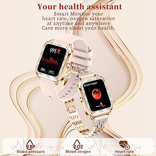 Diamond Smart Watch Women(Answer Call) Fitness Tracker