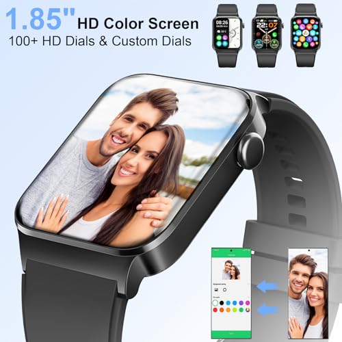 1.85" Smartwatch with 113 Sports Modes, Heart Rate Monitor