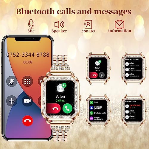 Diamond Smart Watch Women(Answer Call) Fitness Tracker