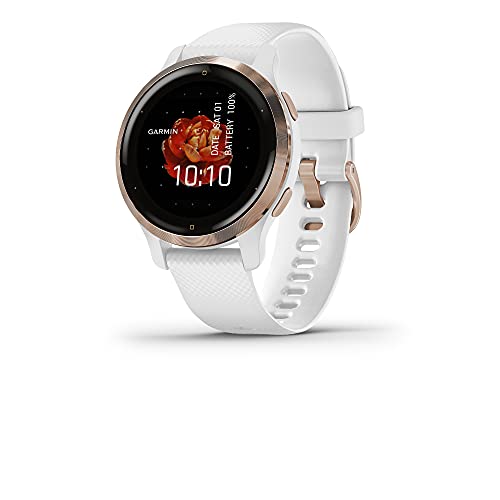 Garmin Venu 2S GPS Smartwatch, Rose Gold White
