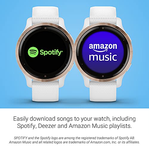 Garmin Venu 2S GPS Smartwatch, Rose Gold White