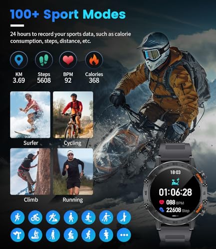 FOXBOX Smart Watch for Men, Answer & Make Calls