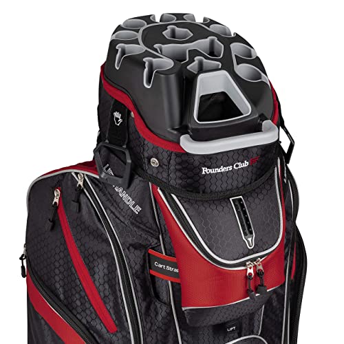 Founders Club Premium Organizer Cart Bag (Black Red)