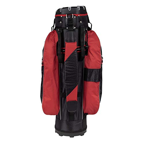 Founders Club Premium Organizer Cart Bag (Black Red)
