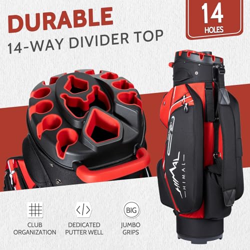 14-Way Pro Golf Cart Bag for Men with Rain Cover