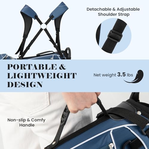 Tangkula Lightweight Golf Stand Bag with 4 Dividers