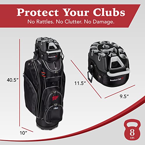 Founders Club Premium Organizer Cart Bag (Black Red)