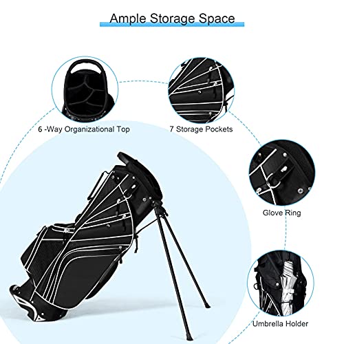 Mayjooy Golf Stand Bag with Dual Straps & Divider