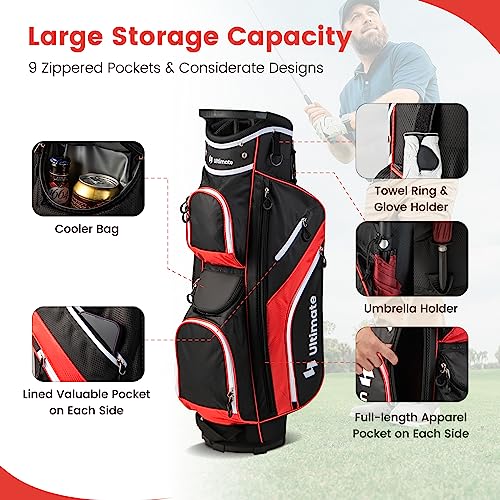 Tangkula Lightweight Golf Cart Bag with 14 Dividers