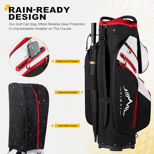 15 Way Golf Cart Bag with Rain Cover