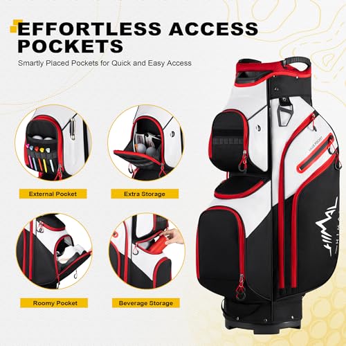 15 Way Golf Cart Bag with Rain Cover