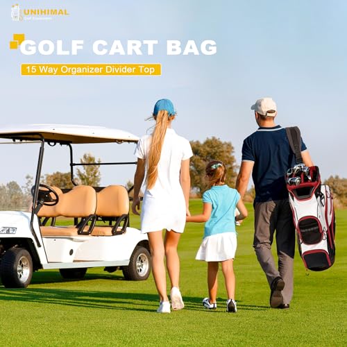 15 Way Golf Cart Bag with Rain Cover