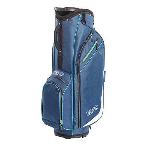 Izzo Ultra-Lite Cart Golf Bag VIP Features, Navy/Light Blue