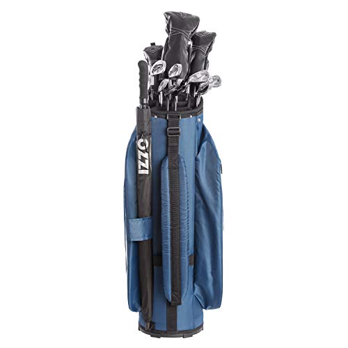Izzo Ultra-Lite Cart Golf Bag VIP Features, Navy/Light Blue