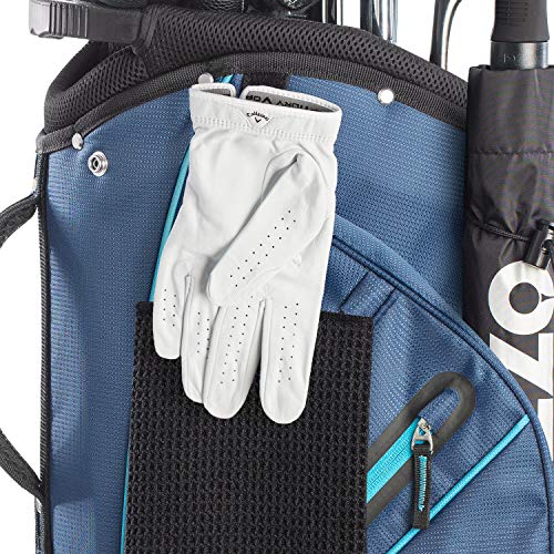 Izzo Ultra-Lite Cart Golf Bag VIP Features, Navy/Light Blue