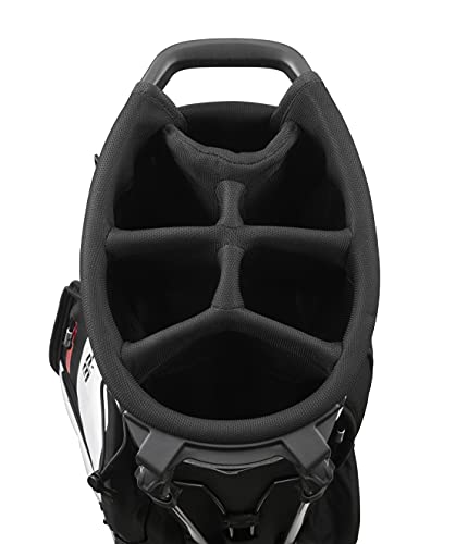 Mizuno BR-D4 6-WAY Stand Bag, White-Black