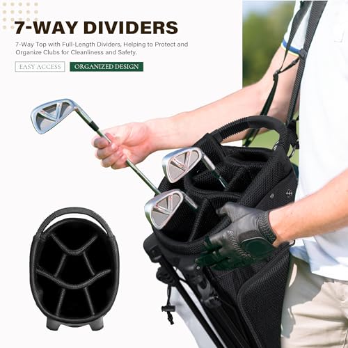 UNIHIMAL Golf Stand Bag with 7 Way Dividers