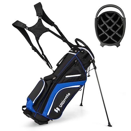 Tangkula Golf Stand Bag with 14 Dividers, Blue