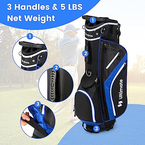 Tangkula Golf Stand Bag with 14 Dividers, Blue