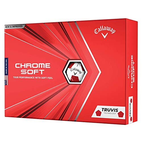 2020 Callaway Chrome Soft Golf Balls, Truvis Red/White