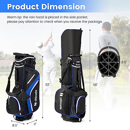 Tangkula Golf Stand Bag with 14 Dividers, Blue