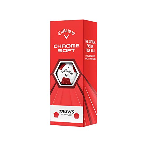 2020 Callaway Chrome Soft Golf Balls, Truvis Red/White