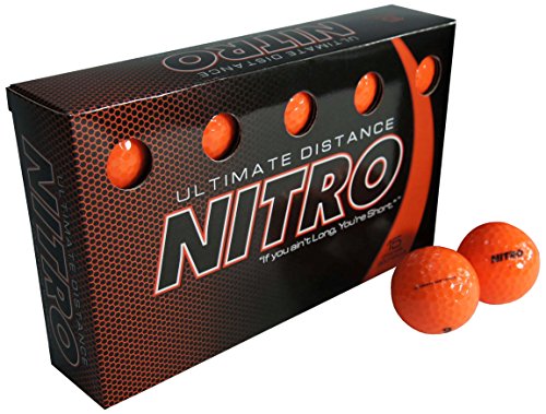 15PK Nitro Ultimate Distance Golf Balls - Orange